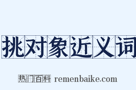 挑对象近义词是什么意思的图片
